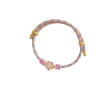Pink longevity lock bracelet for the Dragon Boat Festival, adjustable multicolored rope, adult hand-woven bracelet accessory Item Picture